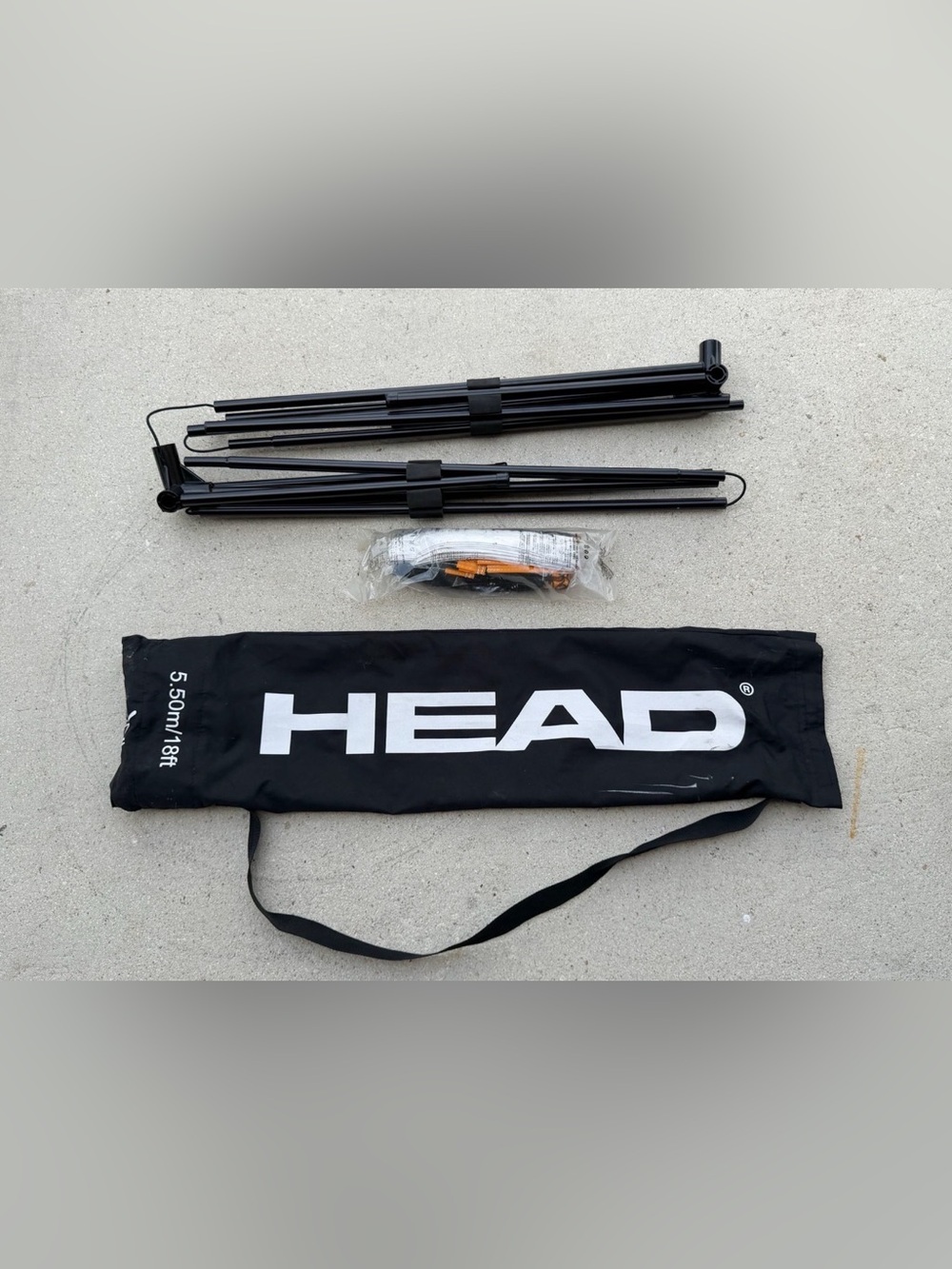 HEAD Black Carry Bag with Black Frame Rods and Orange Hardware